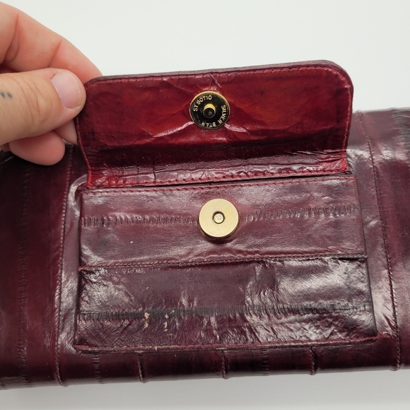 VINTAGE | genuine eelskin fold wallet - Picture 4 of 14
